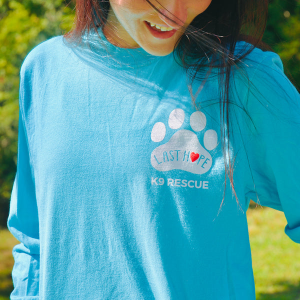 Classic Long Sleeve T-Shirt in Red & Teal